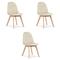 Tuoli BORA - beige sametti x 3 – kuva 1