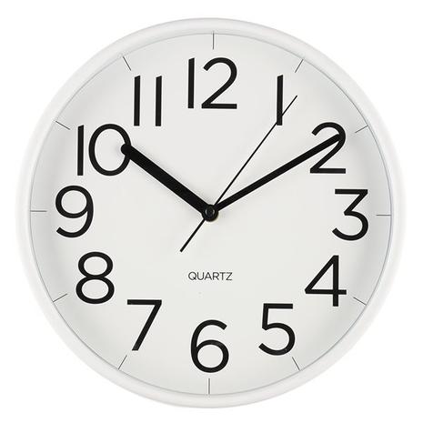Tiempo 30 cm seinäkello äänettömällä mekanismilla - Valkoinen
