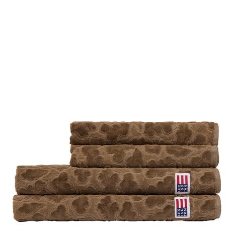 Lexington Velour jacquard leaves -pyyhe