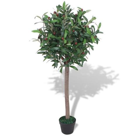 vidaXL Tekokukka Laakeripuu ruukulla vihreä 120 cm