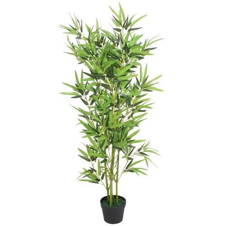 vidaXL Tekokukka Bambu ruukulla vihreä 120 cm