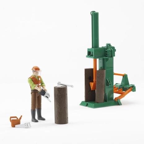 Bruder Forestry set 62650, metsuri ja halkomakone