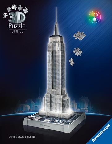 Ravensburger Empire State Building Light Up 3D Puzzle, 216pc 3D Palapeli