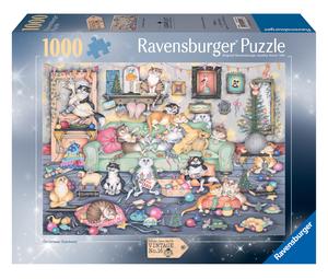Palapelit Crazy Cats Christmas Crackers 1000 palaa, Ravensburger