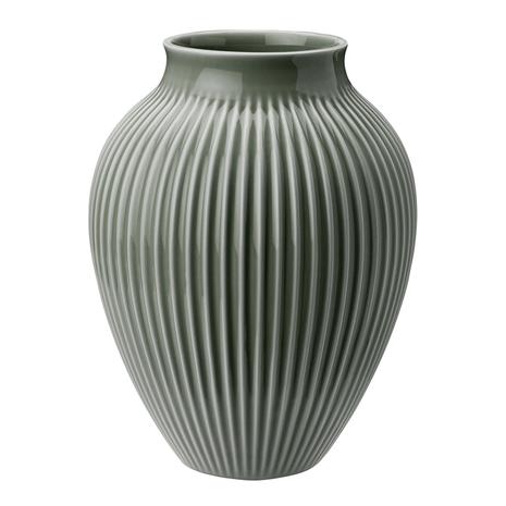 Knabstrup Keramik - Ripple Maljakko 27 cm Celadon Green