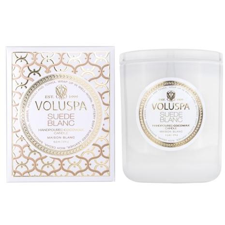 Voluspa Suede Blanc Classic Boxed Candle 60h