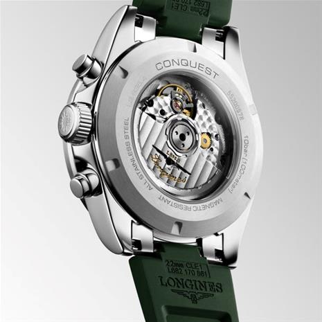 Longines Conquest Chronograph, 42mm, rannekello L38354029