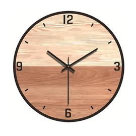 Seinäkello 30cm - Puu ja kehys svart
