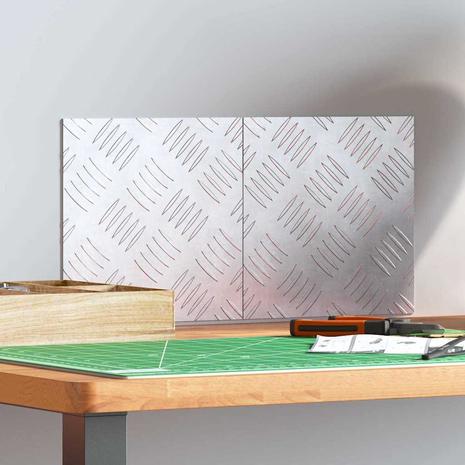 vidaXL Ruudulliset levyjen 2 pcs Hopea 20 x 20 cm Alumiini