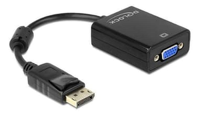De-Lock VGA DisplayPort -adapteri, Musta