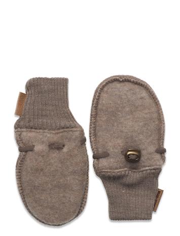 mikk-line Wool Mittens Accessories Gloves & Mittens Mittens Grey Mikk-line
