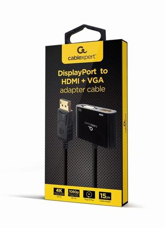 Gembird Cablexpert adapter - DisplayPort / HDMI / VGA - 10 cm – kuva 2/2
