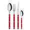 Sabre Bistrot Solid -aterinsetti 4 osaa, punainen – kuva 1