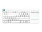 Logitech K400 Plus Ergonomic Wireless Touch - Näppäimistö - Englanti (US) - Musta