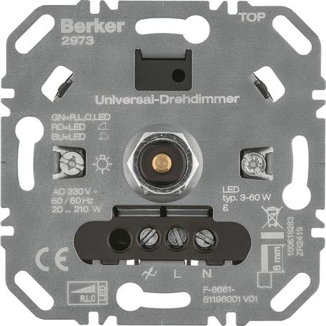 Hager 2973 Valonsäädin 3â€“60 W RLC+LED UR