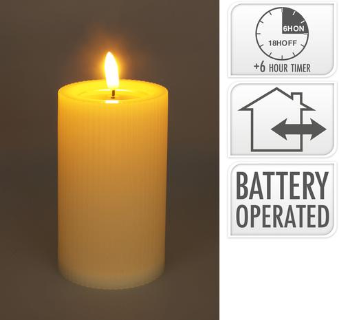 LED-kynttilä 75x125 valkoinen