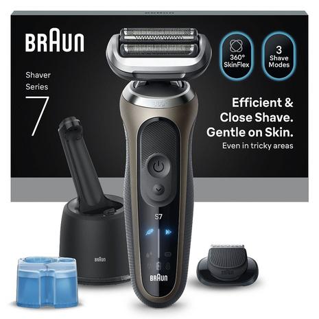 Braun Shaver Series 7 72-C7200cc 360°Flex Wet & Dry, partakone + SmartCare Center