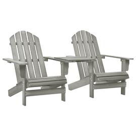 vidaXL Adirondack-puutarhatuoli täysi kuusi harmaa