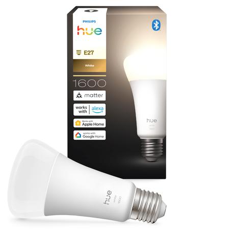 Philips Hue LED-älylamppu, White, E27, 1600 lm