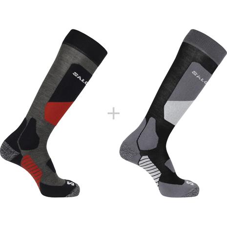 Salomon S/Access, laskettelusukat, 2-pack, musta/tummanharmaa – kuva 1/1