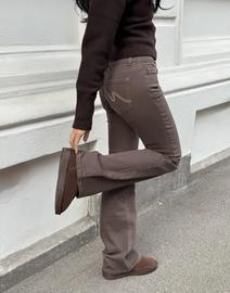 Nelly - Vihreä - Low Waist Bootcut Stitch Jeans