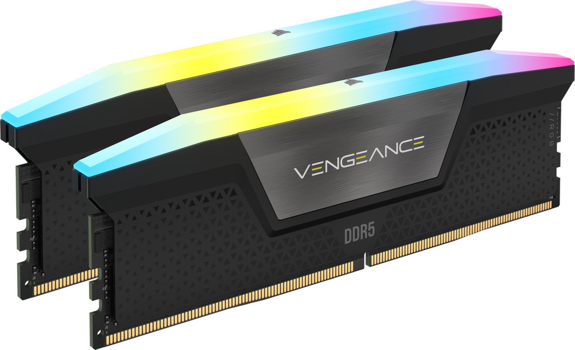 Corsair Vengeance RGB DDR5-5600 - 32GB - CL40 - Dual Channel (2 pcs) - Intel XMP - Musta RGB