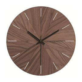 Analoginen seinäkello 30cm - Tummaa puuta