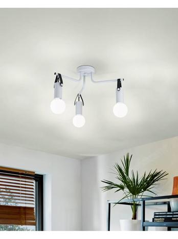 EGLO APRICALE CEILING E27 3L GREY/BLACK – kuva 1/3
