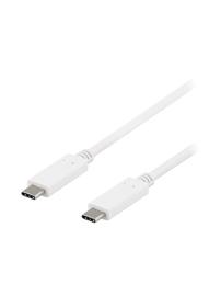 Deltaco USBC-1406 Superspeed USB-C - USB-C 3.1 Gen 2, kaapeli 0,5m