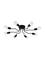 EGLO ORAZIO CEILING Ø680 8XE27 BLACK – kuva 1