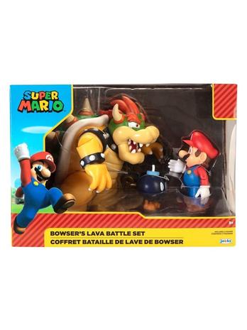 Jakks Super Mario 4 Inch Mario vs. Bowser Figure Set