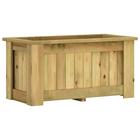 vidaXL Korotettu kukkalaatikko 100x50x50 cm kyllästetty mänty