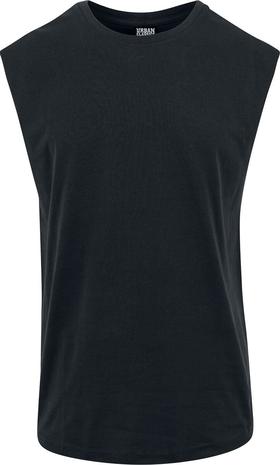 Urban Classics - Open Edge Sleeveless Tee - T-paita - Miehet - Musta