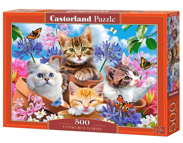 Castorland Kittens with Flowers 500p palapeli