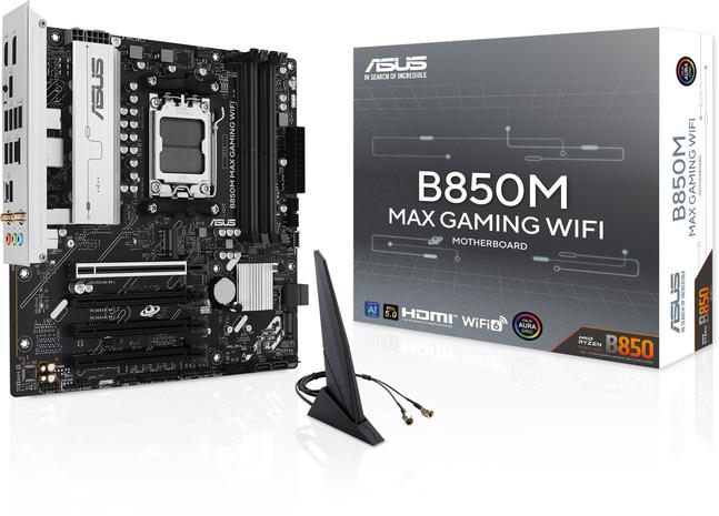 ASUS B850M MAX GAMING WIFI Emolevy - AMD B850 - AMD AM5 socket - DDR5 RAM - Micro-ATX