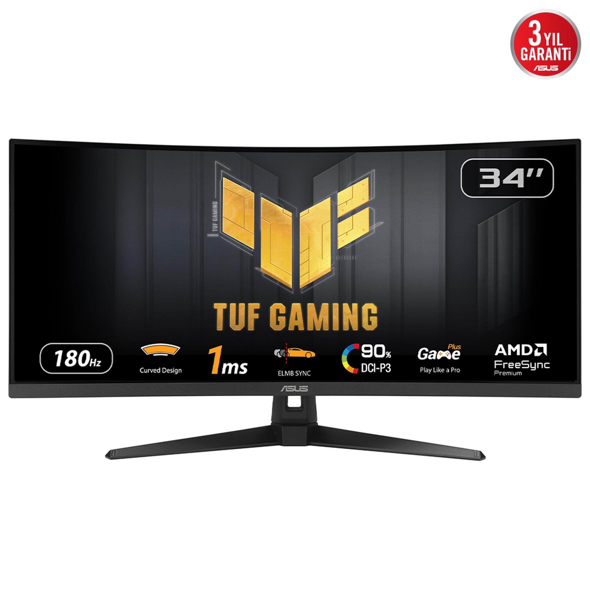 Asus TUF Gaming VG34VQ3B 34" -kaareva pelinäyttö