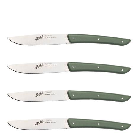 Köttkniv 4-pack, olivgrön