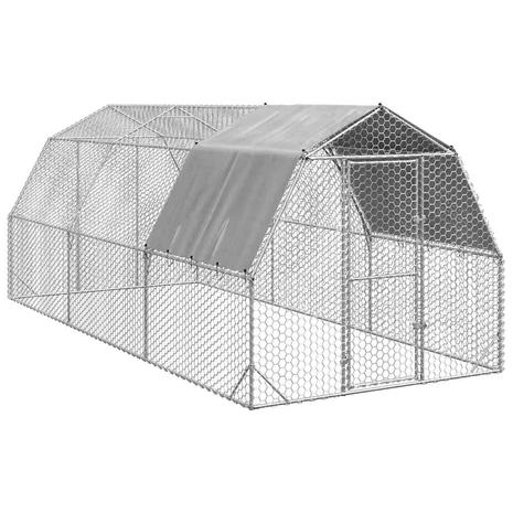 vidaXL Kanan juoksu katolla 2,5x6x2,25 m galvanoitua terästä – kuva 4/6