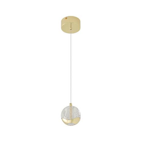 LED-riippuvalo Hayley lasipallo 1-lampp. kulta
