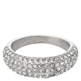 DARK Full Bling Ring Silver Size 3