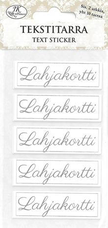 JKP LAHJAKORTTI TEKSTITARRA