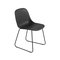 Muuto Fiber tuoli teräsjalat, muovinen istuinosa Black-Anthracite black – kuva 3