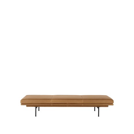 Muuto Outline sohvasänky Refine leather cognac-Black
