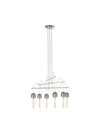 EGLO ZACHARO CHANDELIER 6X360LM BS/CLEAR