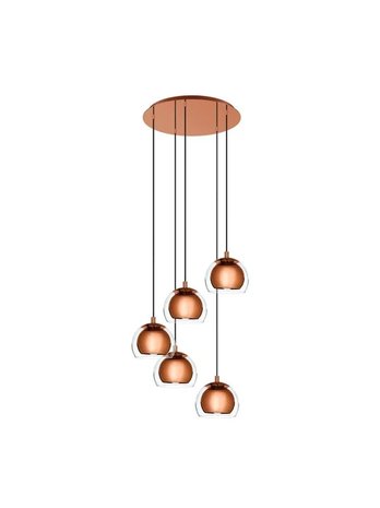EGLO ROCAMAR 1 CLUSTER E27 5L COPPER/CLEAR