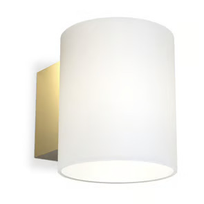 Herstal - Evoke Seinävalaisin IP44 Small Satin Brass/Opaali