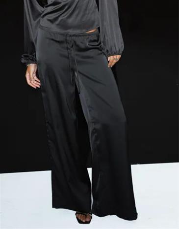 Nelly - Musta - Pull On Satin Pants – kuva 7/8