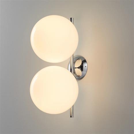 Flos IC Lights C / W1 Ceiling / Wall Lamp Double, Chrome