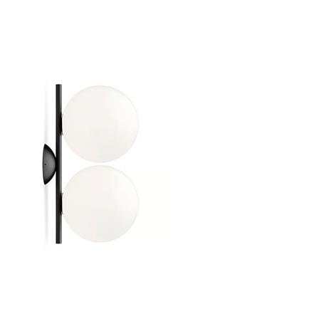 Flos IC Lights C / W1 Ceiling / Wall light Double, Black
