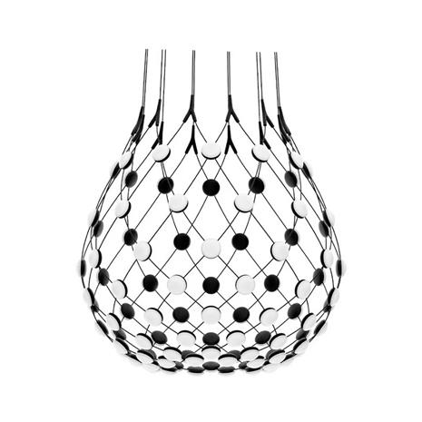 Luceplan Mesh Wireless -kattovalaisin Musta, keskikokoinen